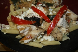 Feta Chicken and vegetable medley